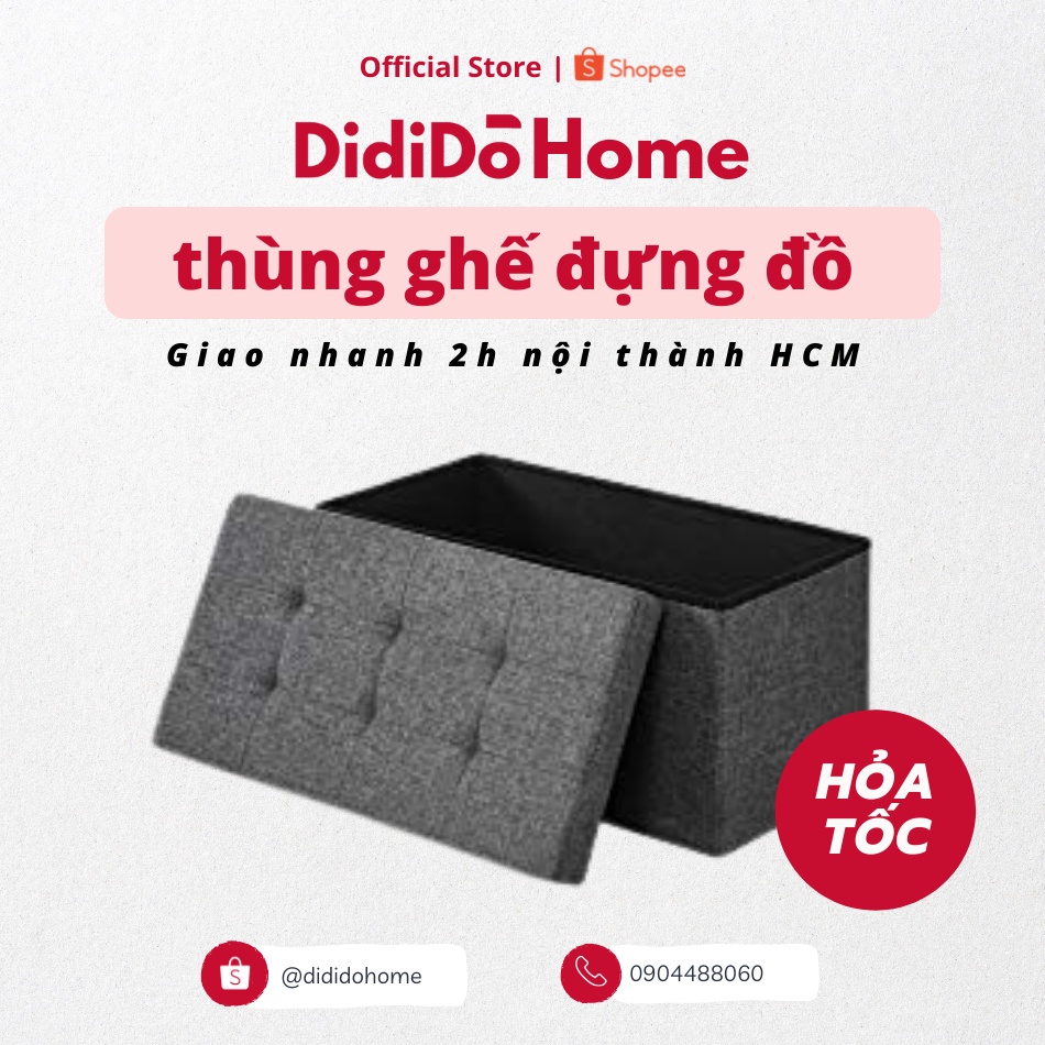 (GRAB/NOW) THÙNG ĐỰNG ĐỒ CÓ THỂ NGỒI ĐƯỢC - GIAO NHANH 2H HCM