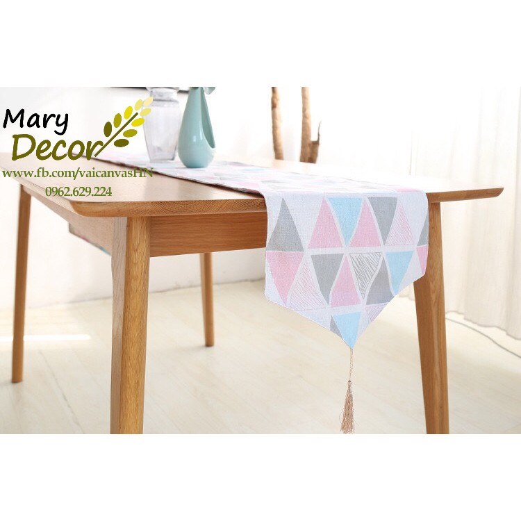 KHĂN RUNNER MARY DECOR - TAM GIÁC MÀU KR-E08