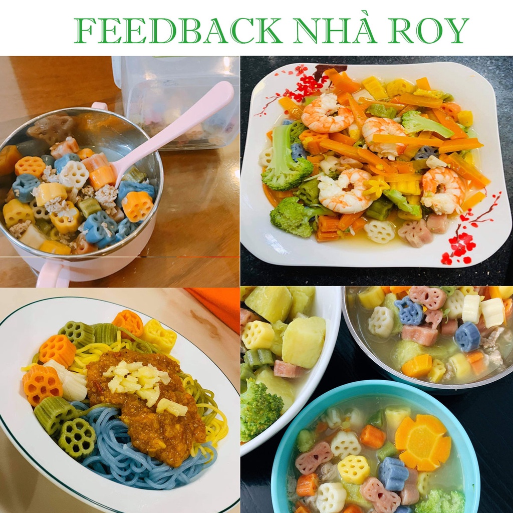 Nui Rau Củ Hữu Cơ Ngũ Sắc Nui Rau Củ Ngũ Sắc Ăn Dặm Cho Bé 7,8 tháng tuổi 500G