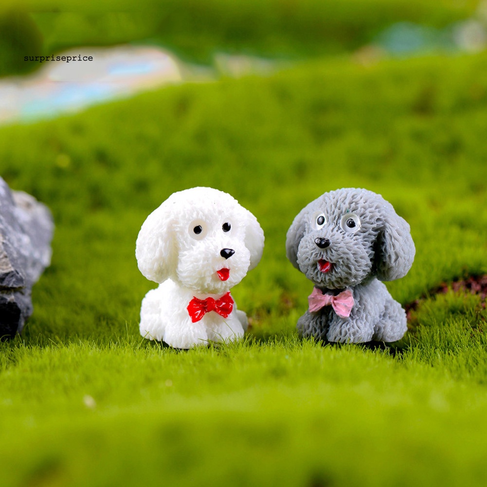 Set 4 Mô Hình Chú Chó Con Dễ Thương Dùng Trang Trí Vườn DIY