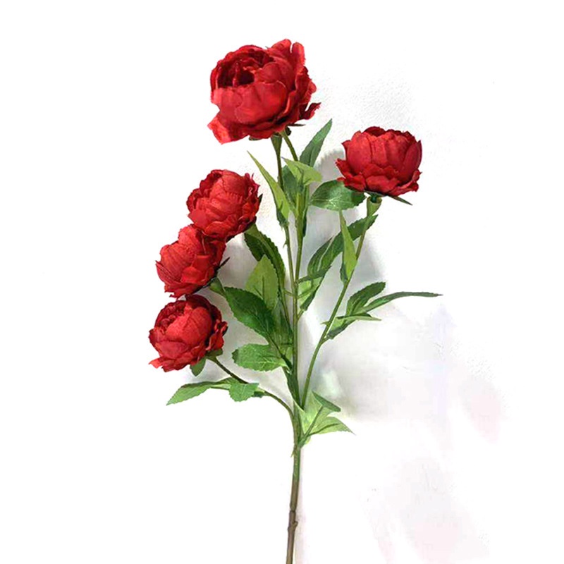 Hoa giả - Cành hoa hồng 6 bông dài 70cm EMA