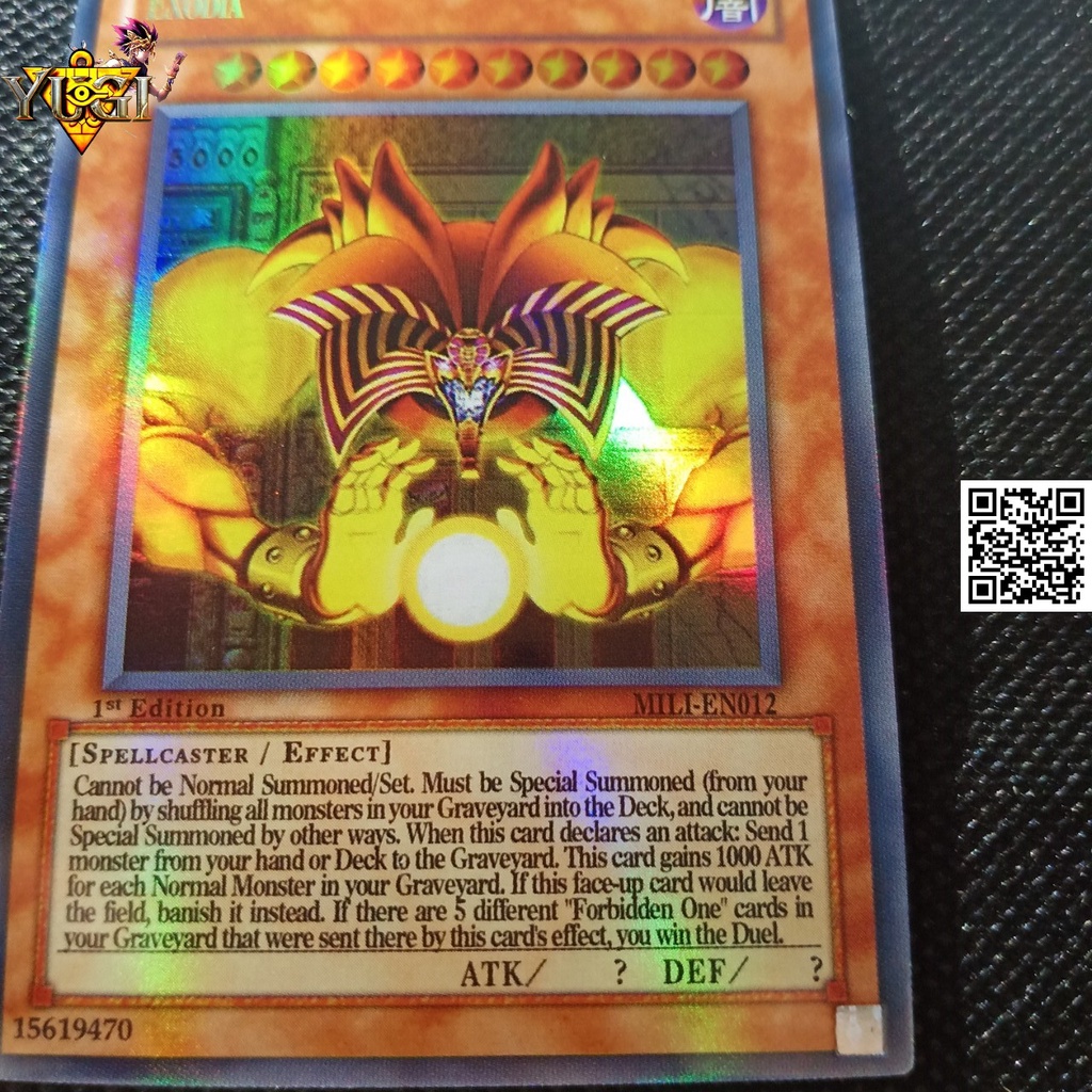 Thẻ Exodia chúa tể Ai cập có tem bạc phản quang bài hiệu ứng phản quang TẶNG Sleeves bọc bài 1458 D2 32