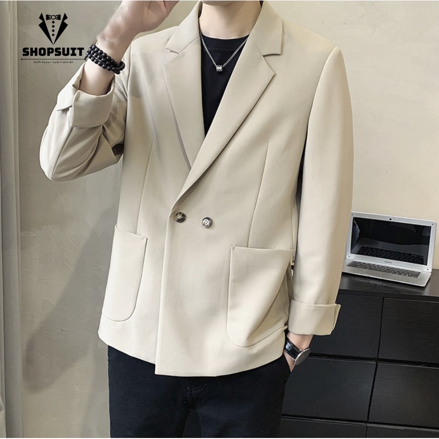 Áo Blazer Nam phong các Hàn Quốc,  vest nam 2 lớp dáng trẻ trung SHOPSUIT