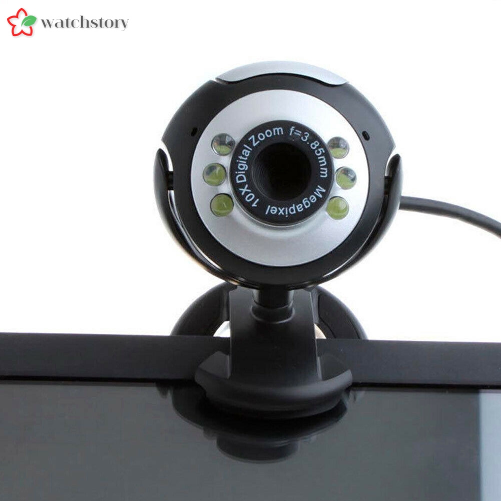 Webcam Hd Usb 2.0 / 3m Tích Hợp Micro Có 6 Đèn Led Màu Trắng