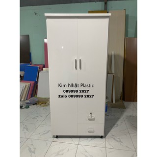 Tủ quần áo 2 cánh nhựa Đài Loan FREESHIP có bảo hành