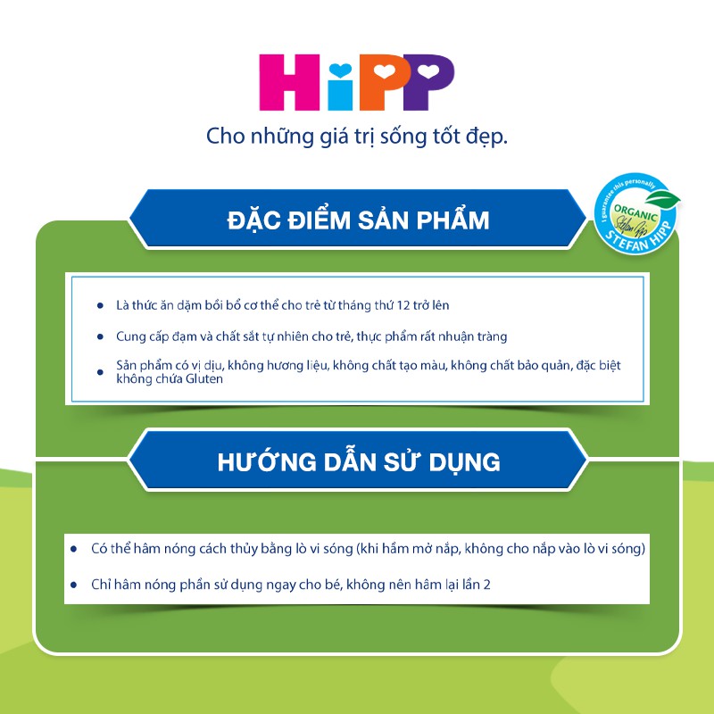 Dinh dưỡng đóng lọ ăn dặm Gà tây, rau tổng hợp HiPP Organic 220g