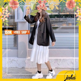 Áo khoác blazer 1 màu trơn hàn quốc 1 lớp
