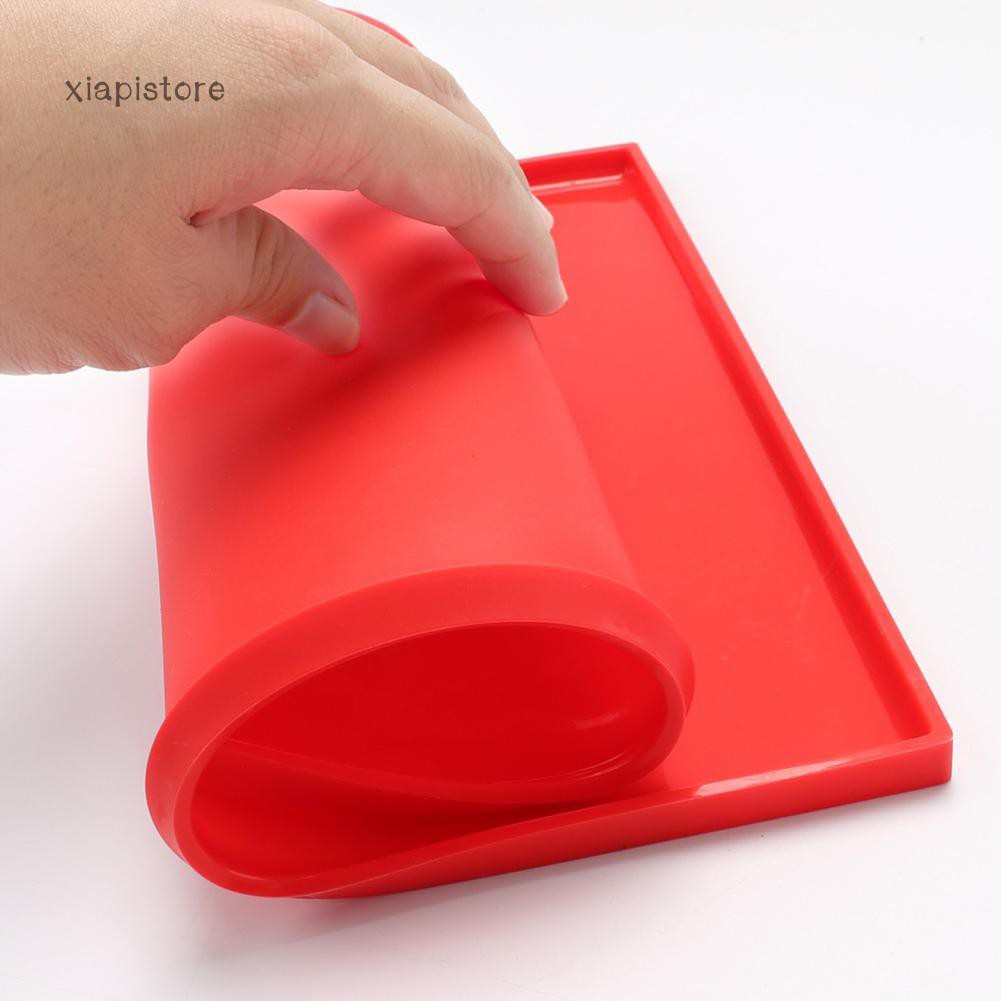 1 Khuôn làm bánh bằng silicon tạo hình chữ nhật dùng làm bánh cuộn tiện dụng