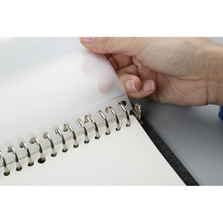 Bìa sổ còng binder KOLANO bìa còng 6 lỗ A5 A6 kiêm túi đựng có khóa kéo SN-001337