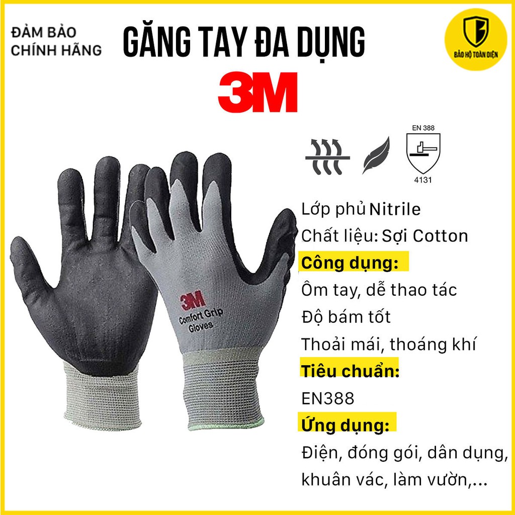 (RẺ, CHÍNH HÃNG) Găng tay đa dụng 3M làm điện, làm vườn, lái xe, đóng gói.