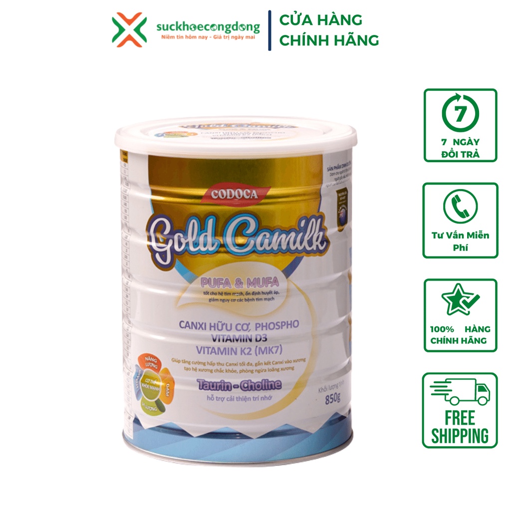 Codoca Gold Camilk (850g) - Dinh dưỡng đặc biệt - Phục hồi và nâng cao thể trạng