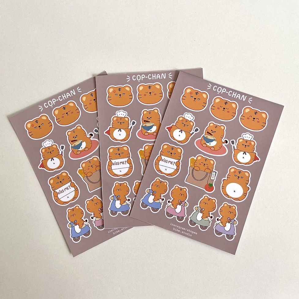 Bibe | Cọp Chan Sticker Sheet | Hình Dán Trang Trí Sổ Planner, Bullet Journal