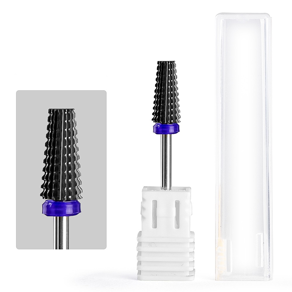 Mũi Khoan Móng Tay Bằng Sứ Hai Đầu Xoay Màu Đen Chuyên Nghiệp Bits