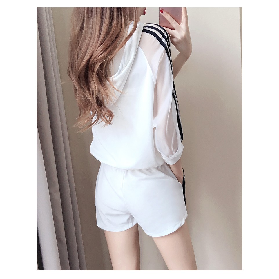Fashion Short-sleeve Striped Sports Women's Shirt