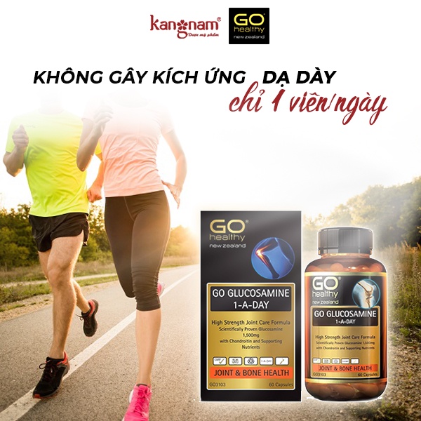 Viên Uống Bổ Sung Dưỡng Chất Cho Xương Khớp Go Healthy Glucosamine 1-A-DAY 1500mg Hộp 60 viên