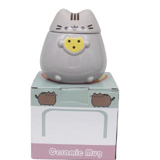 Cốc Sứ Uống Trà Sữa In Hình Mèo Pusheen Pangji Dễ Thương Cho Các Cặp Đôi