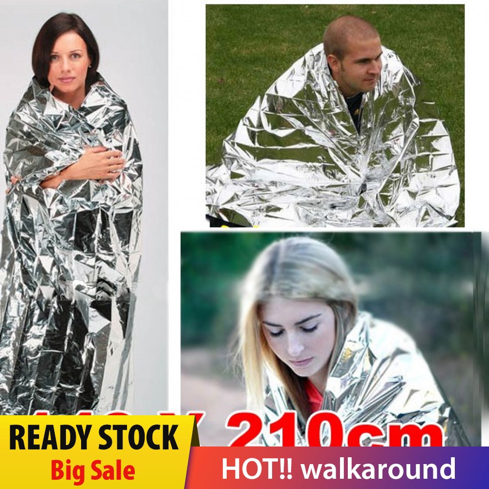 Chăn màu bạc xách tay không thấm nước tiện dụng 1.3 x 2.1m | BigBuy360 - bigbuy360.vn