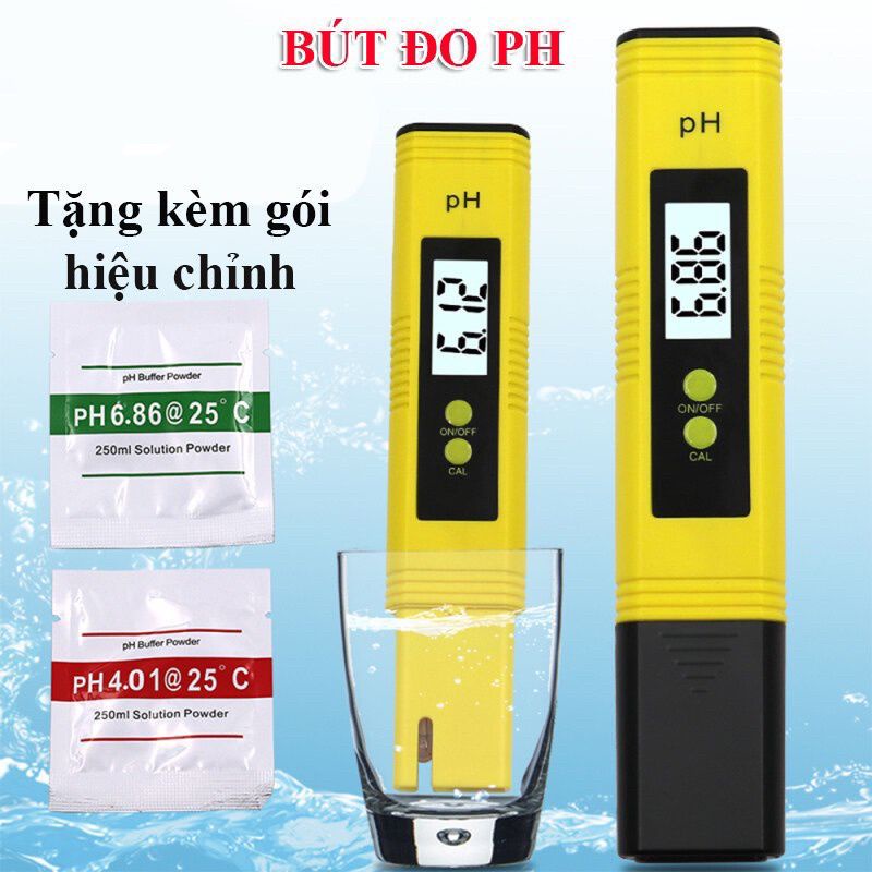Bút Đo Độ PH Trong Nước (đã hiệu chỉnh), Đo Bể Cá Thủy Sinh, Dung Dịch Thủy Canh, Tặng 2 Gói Bột Hiệu Chỉnh