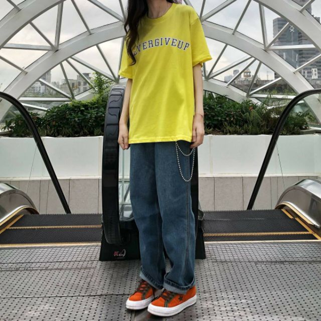 Áo thun tay lỡ Unisex NEVERGIVEUF