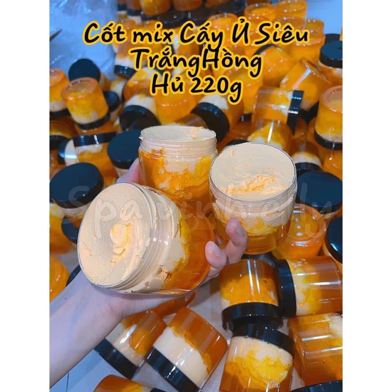 Kem body cốt thái mix collagen siêu trắng da mịn da hủ 220g tặng kèm muỗng