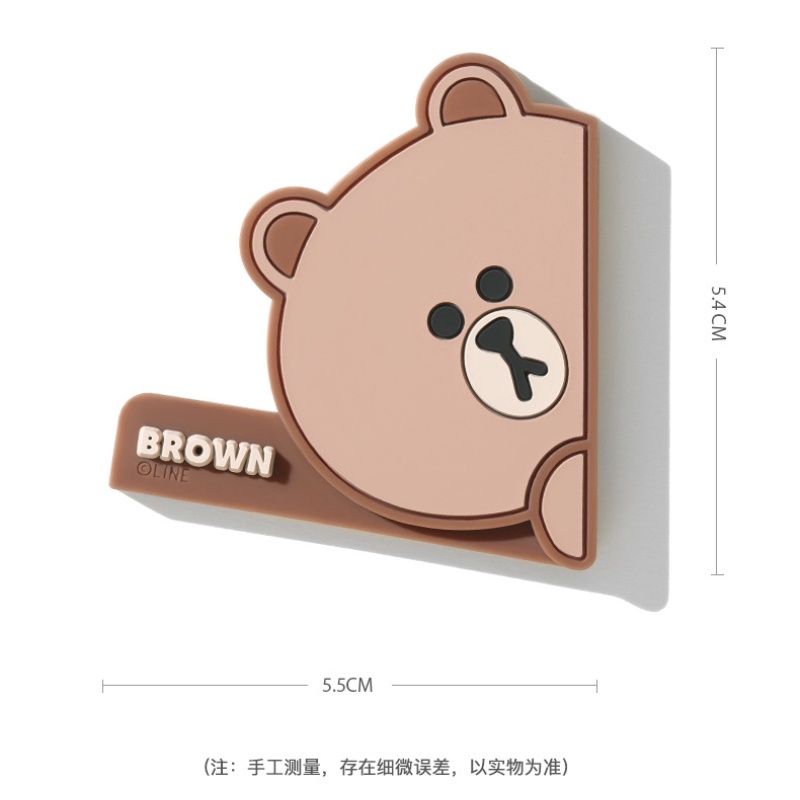 Miếng dán trang trí cửa xe hơi chống va chạm hình Line Friends dễ thương