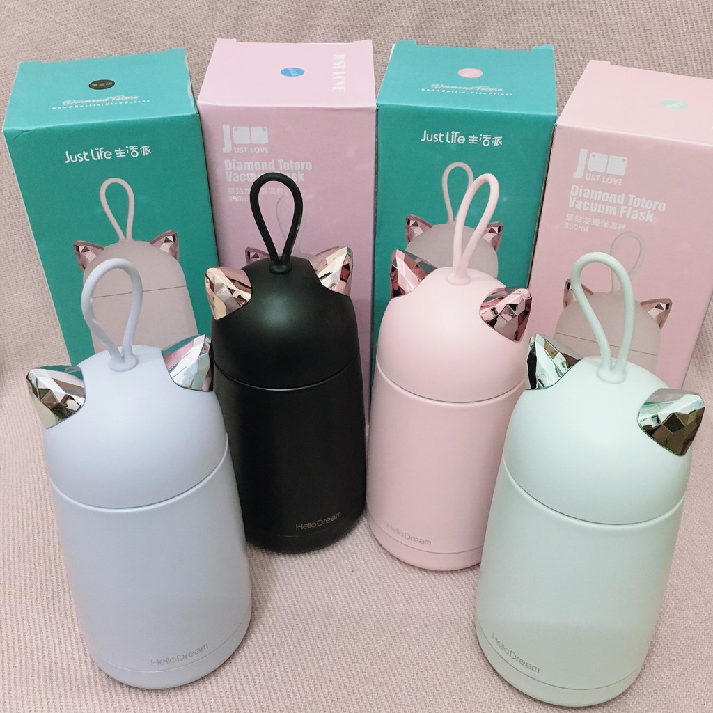 Bình giữ nhiệt Hello Dream tai mèo dễ thương 330ml Inox 304 giữ nhiệt nóng/ lạnh 15h | BigBuy360 - bigbuy360.vn