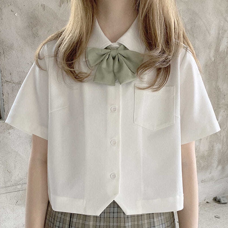 Áo Sơ Mi Trắng Ngắn Tay Thời Trang Mùa Hè Cho Nữ