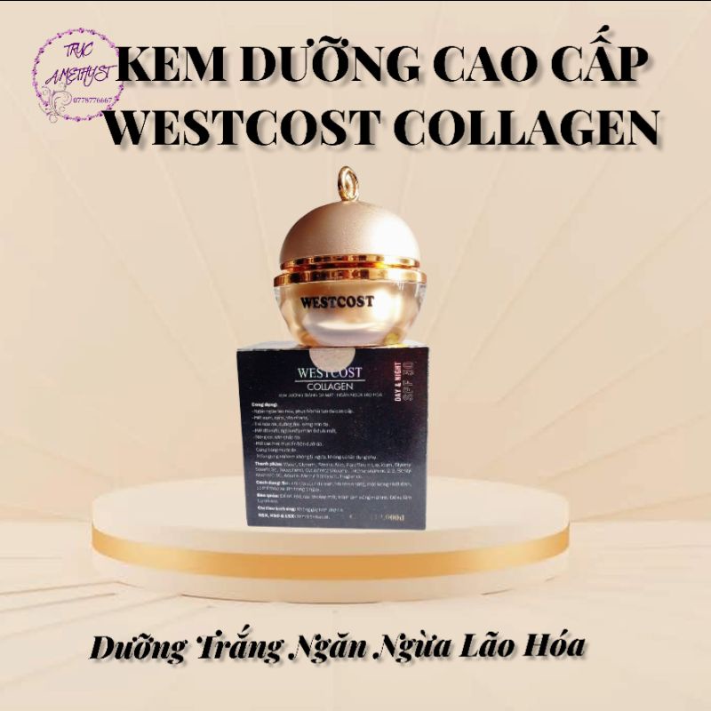 KEM DƯỠNG SIÊU TRẮNG WESTCOST COLLAGEN CỐT YẾN SPF 50