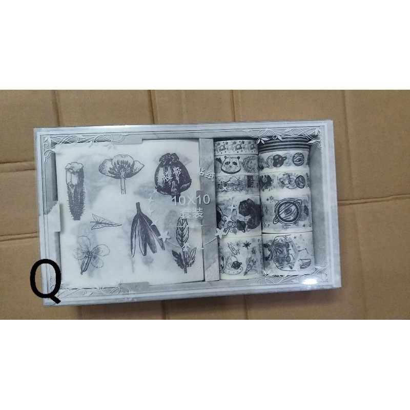 Sale] Set 10 cuộn washi tape và 10 tấm sticker washi trang trí theo chủ đề