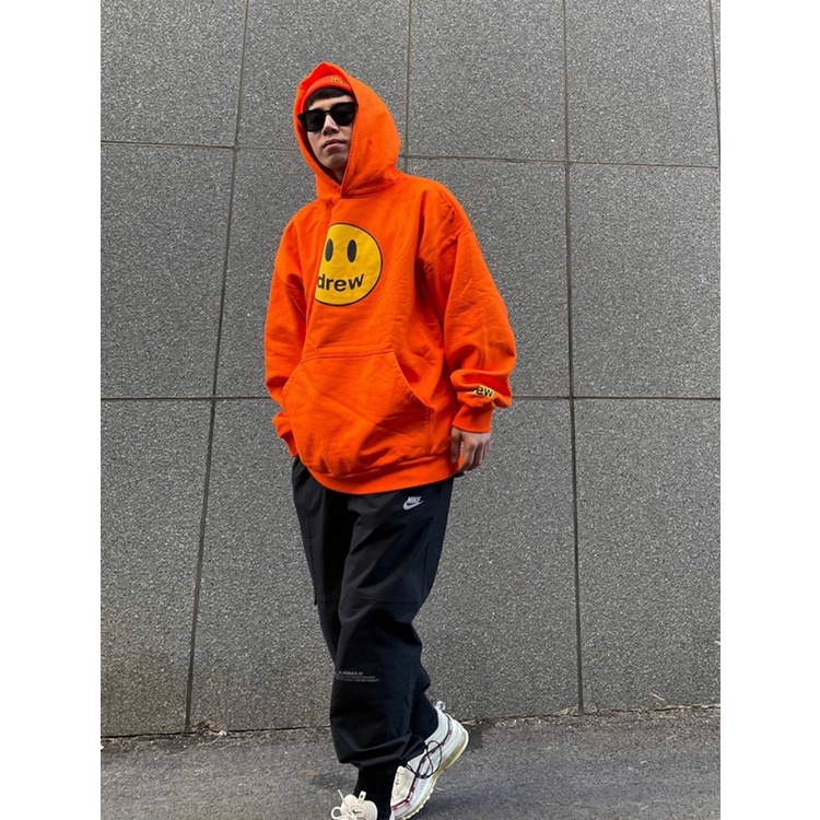 ⚡️[Hight Quality] - Áo Justin Bieber Drew House Mascot Hoodie Pullover Orange cao cấp full tag túi, áo hoodie drew