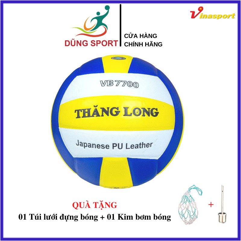 Bóng Chuyền Thăng Long da Nhật VB7700 tiêu chuẩn thi đấu, hàng chính hãng/ tặng túi lưới đựng bóng và kim bơm tiêu chuẩn