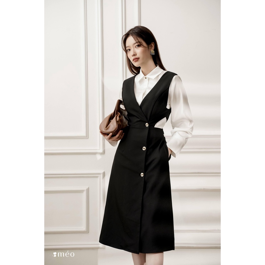 Váy yếm jumsuit bo eo Elinra [ Méo shop ]