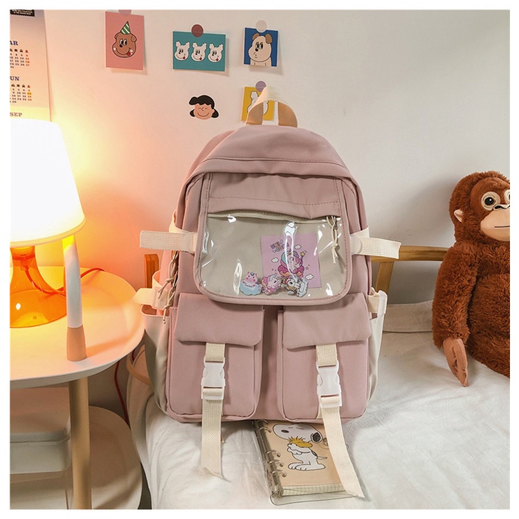 Balo Ulzzang Hàn Quốc nam nữ học sinh đi học - Balo Thời Trang Đi Học Ulzzang Basic Trơn giá rẻ