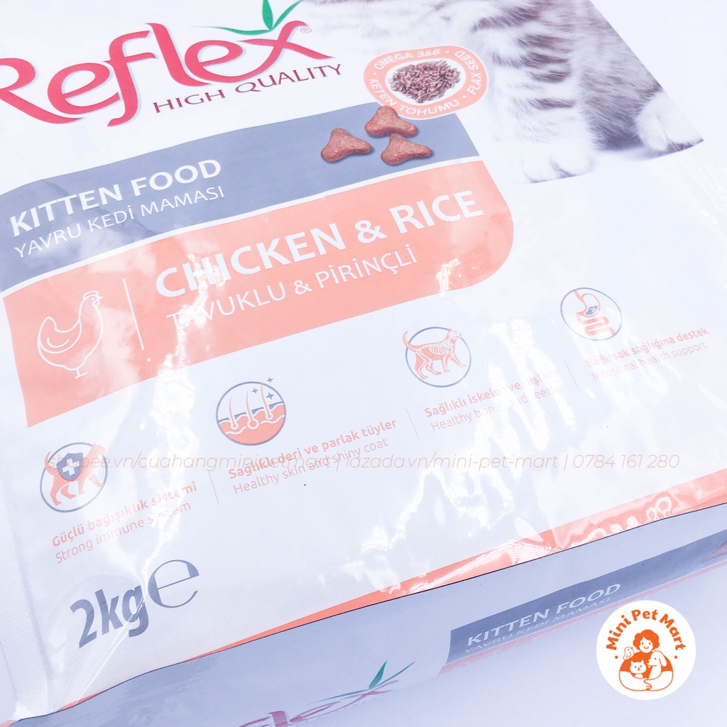 Thức ăn cho mèo con REFLEX HIGH QUALITY 2kg - Vị thịt gà