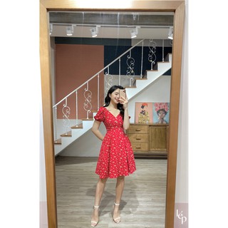 Váy V chiết ly 1VA415DO - LEP'