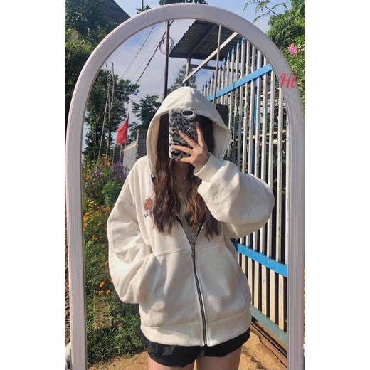 Áo khoác nỉ logo gấu thêu H2
