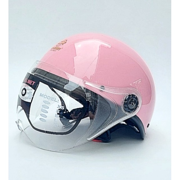 Mũ bảo hiểm nửa đầu có kính TOTAL an toàn, thời trang, nhiều màu cá tính, Freesize  - bh 12 tháng