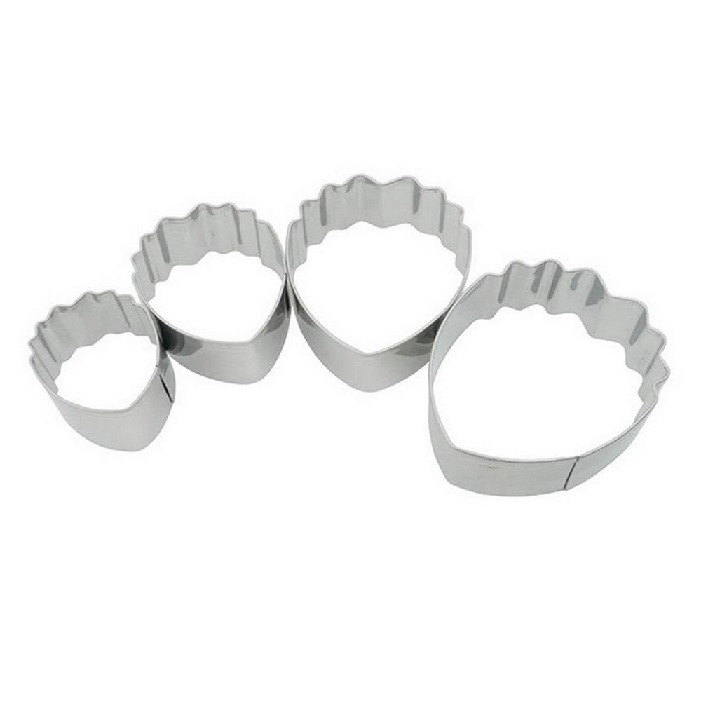 AUGUSTINA Bộ 4 Khuôn Cắt Bánh Quy, Sô Cô La, Được Làm Từ Thép Không