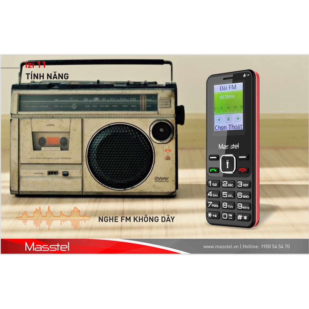 Điện thoại Masstel IZI 11 4G - Hàng Chinh Hãng