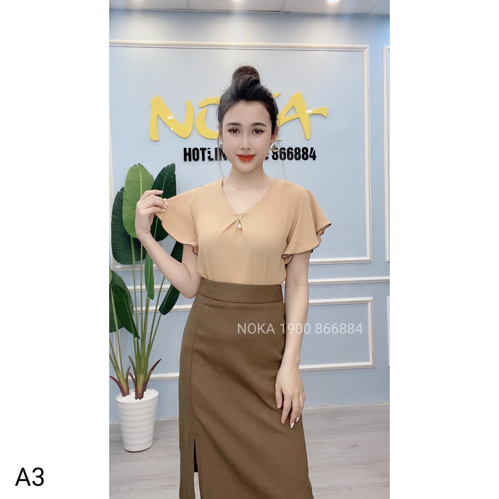 Áo Sơ Mi Nữ Cánh Tiên vải lụa cao cấp mát lịm thấm mồ hôi A3 NOKA | BigBuy360 - bigbuy360.vn