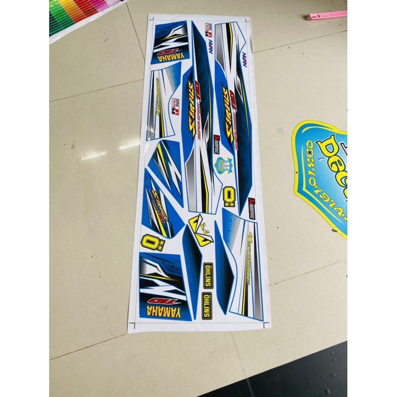 ( Quí khách vui lòng mang ra tiệm cho thợ dán ) Tem Sirius xanh đen