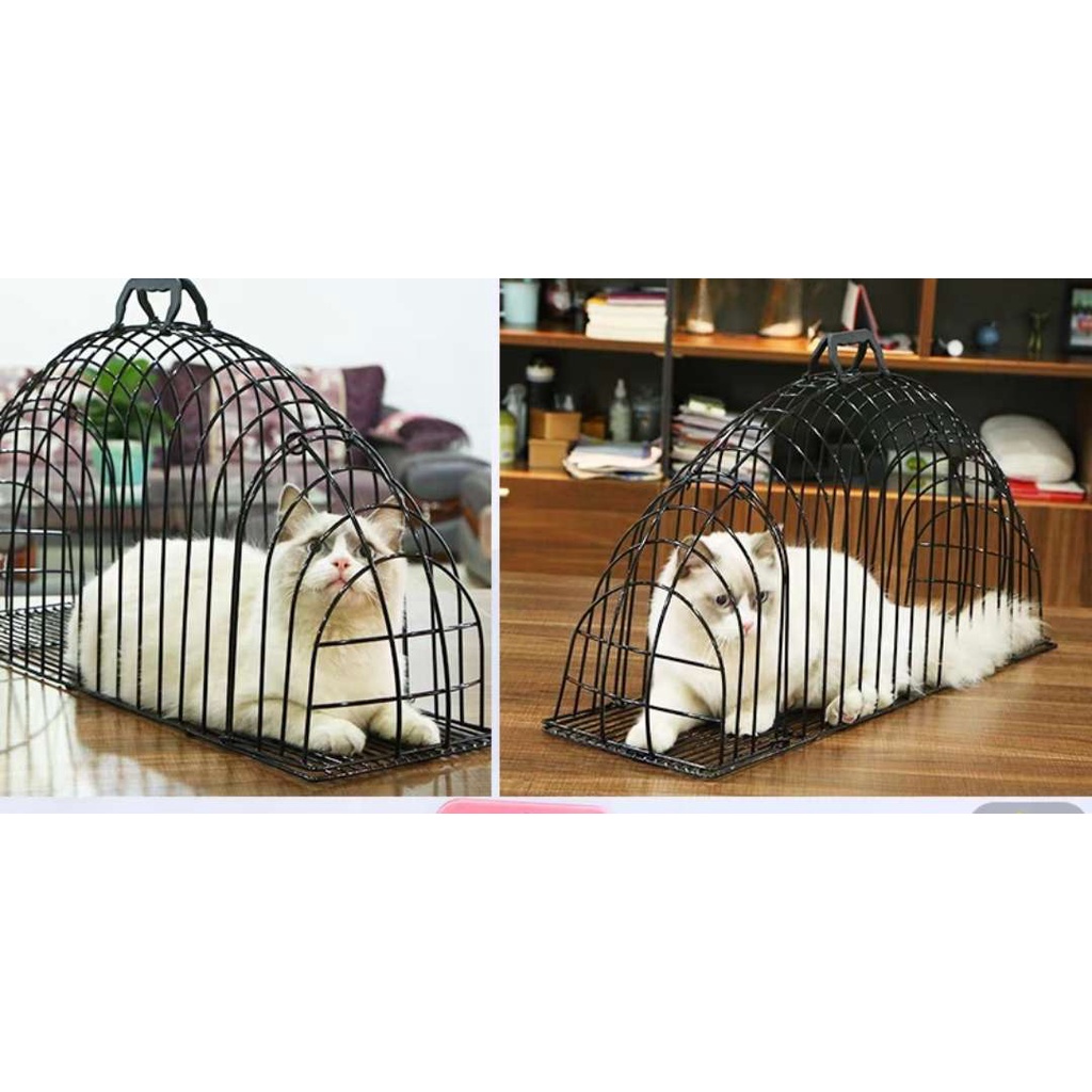 Lồng kim loại tắm mèo chống cào đa năng