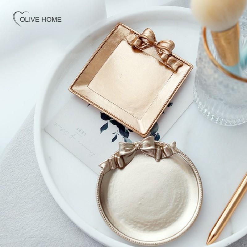 Khay Đựng Đồ Trang Sức Trang Trí Hình Nơ Xinh Xắn