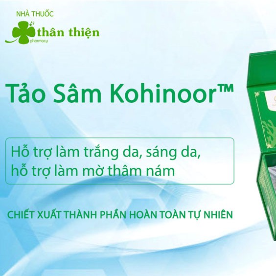 Viên uống Tảo Sâm Kohinoor - Hỗ trợ làm trắng da, sáng da, mờ tàn nhang, thâm nám