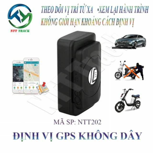 [FreeShip] Thiết Bị Định Vị Không Dây NTT202 Pin 4400mAh và 6400mAh - Định Vị Xe Máy Ô tô Không Dây