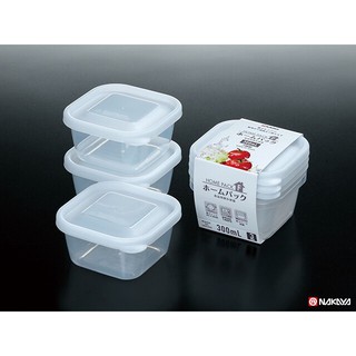 Bộ 3 hộp nhựa bảo quản thực phẩm Nakaya 300ml Made in Japan