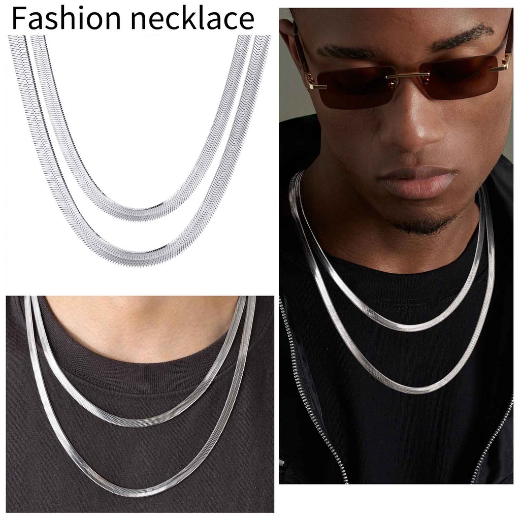 Dây chuyền choker VNOX thép không gỉ 5.6mm dài 50/ 60cm thời trang cho nam