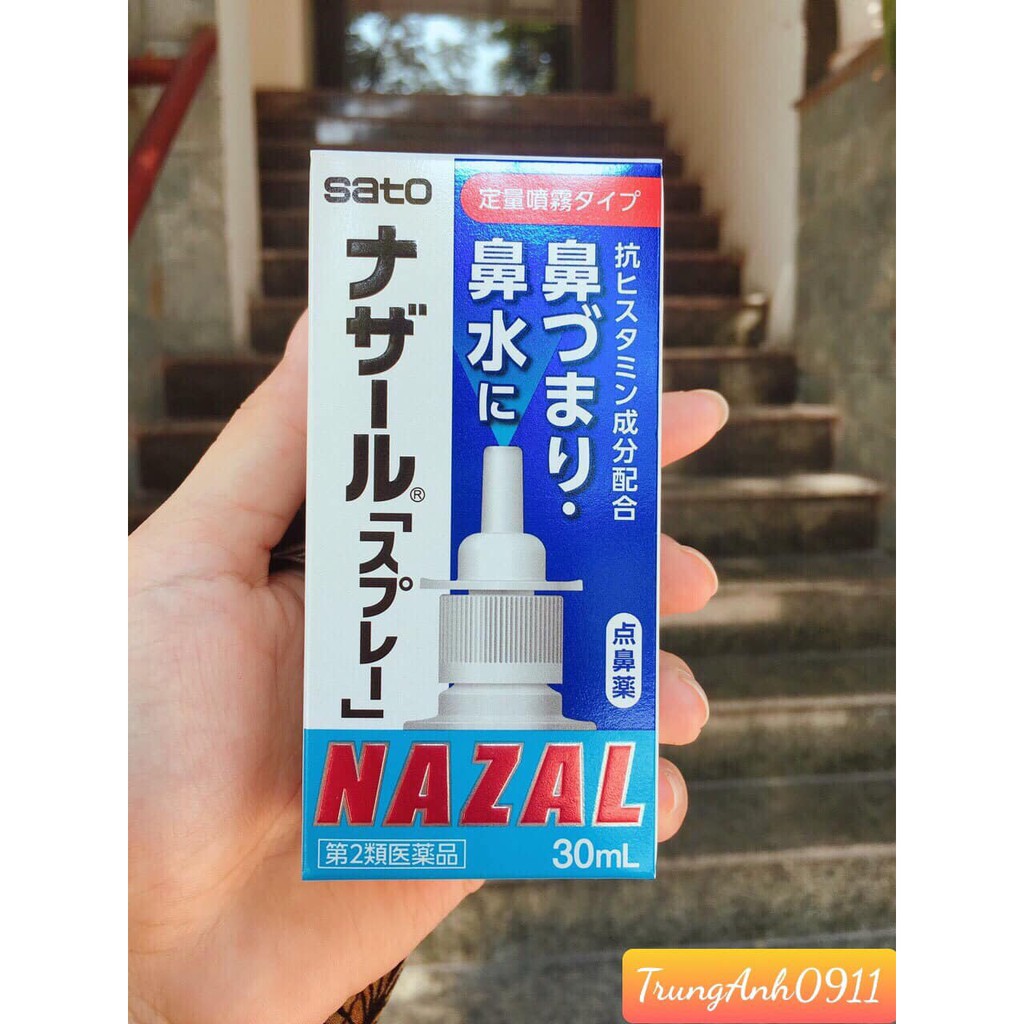 (Mẫu mới) Xịt ngạt mũi Nazal Nhật Bản 30ml