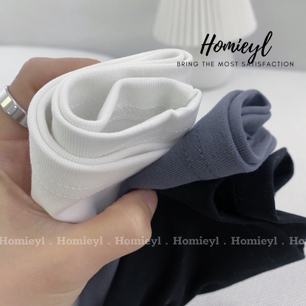 Áo croptop nữ tay ngắn cổ vuông ôm body Homieyl cao cấp, áo croptop ngắn tay 🔲 chất vải thun cotton đẹp H218