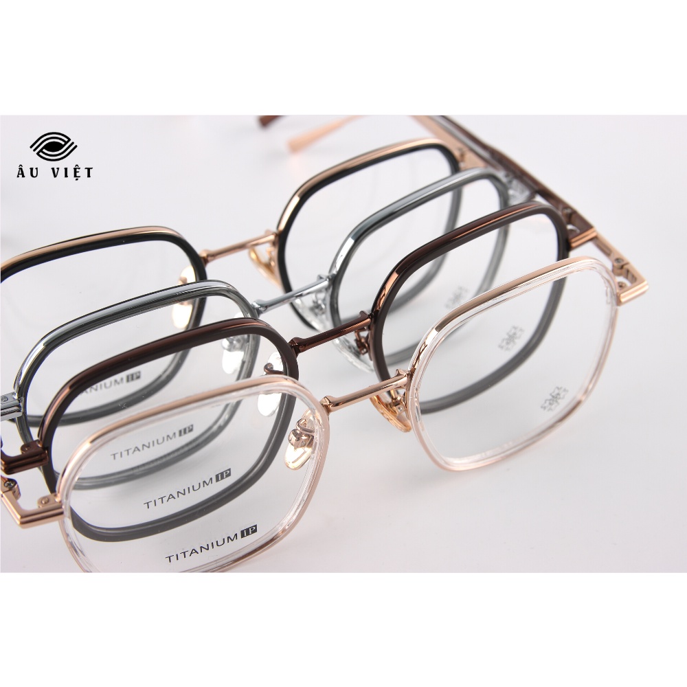 Gọng kính kim loại titanium Ch RS-88008 dáng vuông Full box